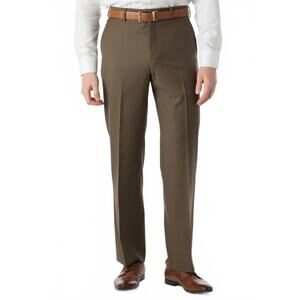 NEW BALLIN dunhill super 120s luxury wool serge comfort eze trouser in olive